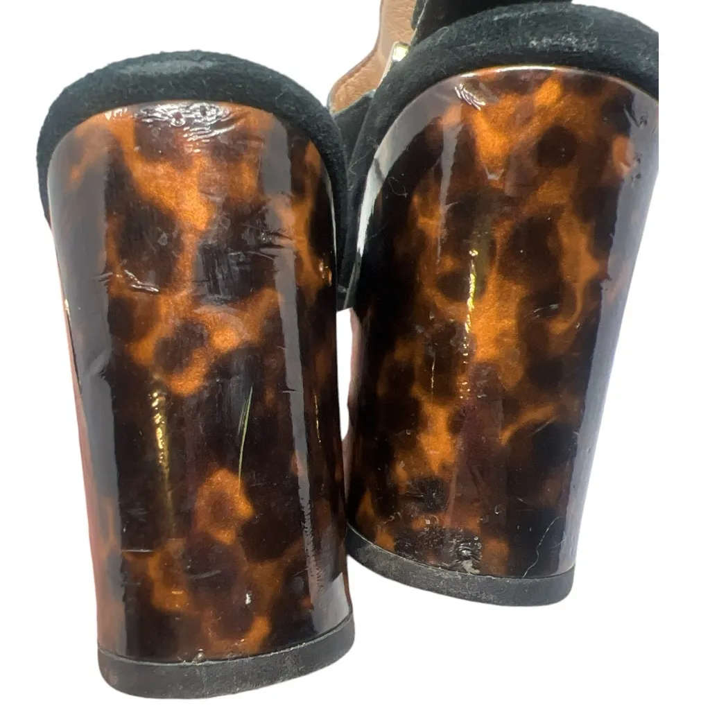 Vionic Perk Lacey Suede Slingback Heels 10 Black/Tortoise‎ - Image 8