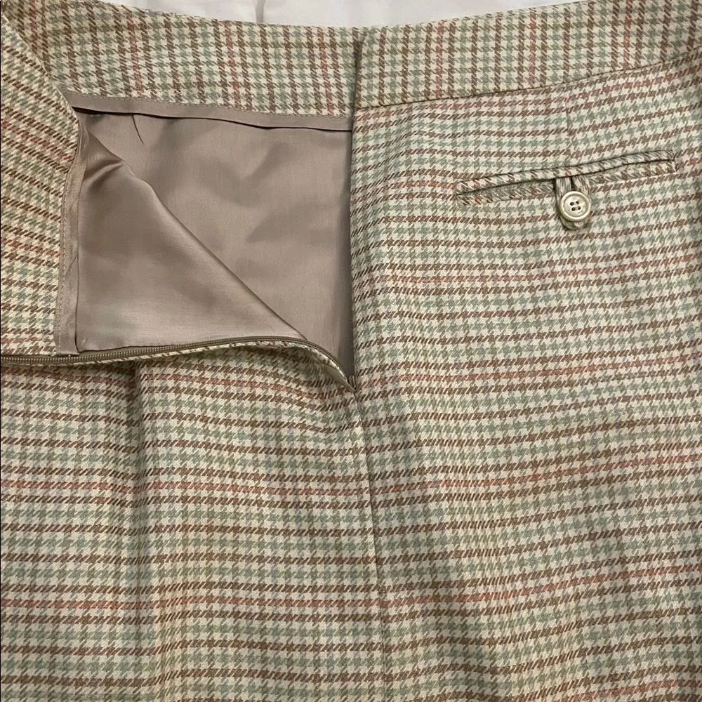 Brooks Brothers Houndstooth Wool Silk Linen Straight Skirt Womens Size 10 NEW - Image 6