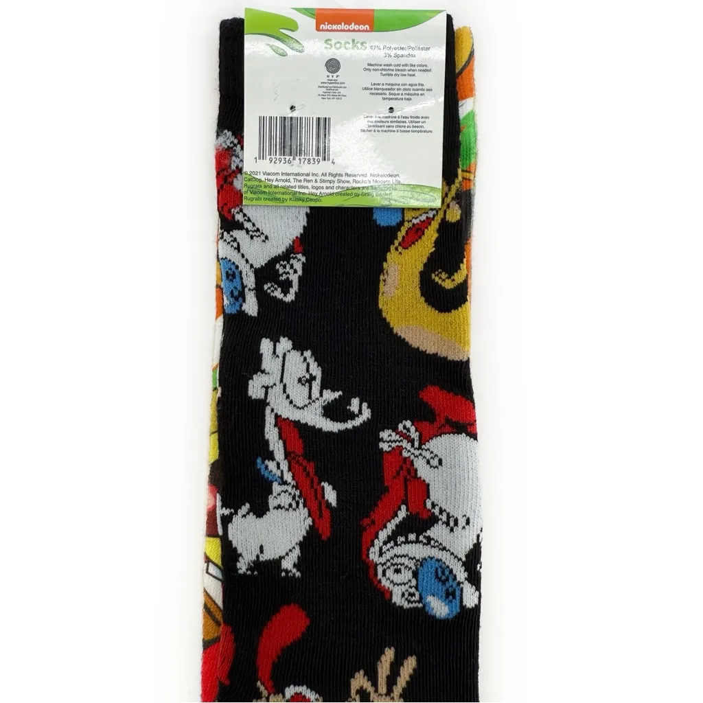 Nickelodeon 90s Y2K Crew Socks Mens Womens Spongebob Catdog Angry Beavers Gift - Image 7