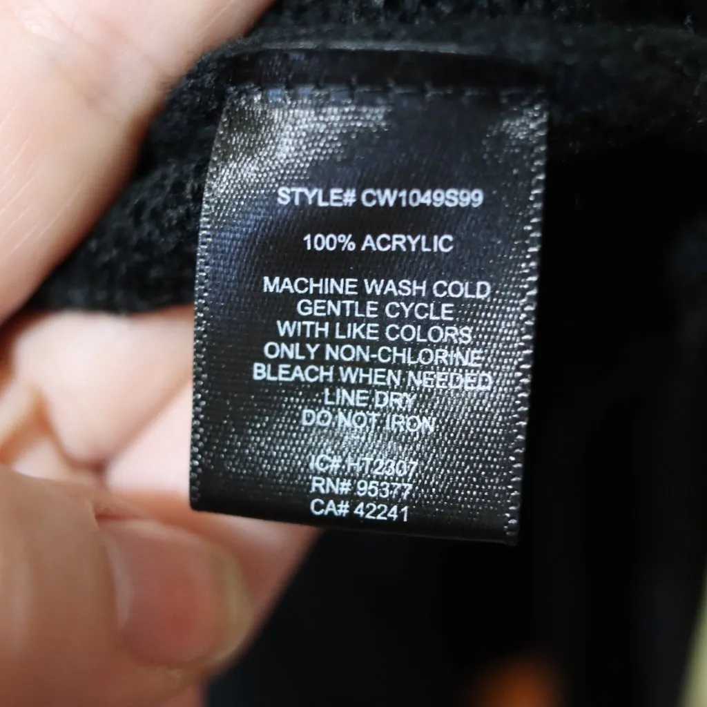 Sanctuary Black Ribbed Longline Tunic Sweater Mini Dress Pullover Turtleneck Med - Image 9