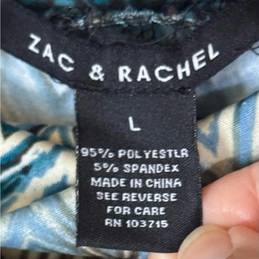 Boho Effortless Chevron Palazzo Pant Wide Leg Resort Vacation Ready Zac & Rachel - Image 4