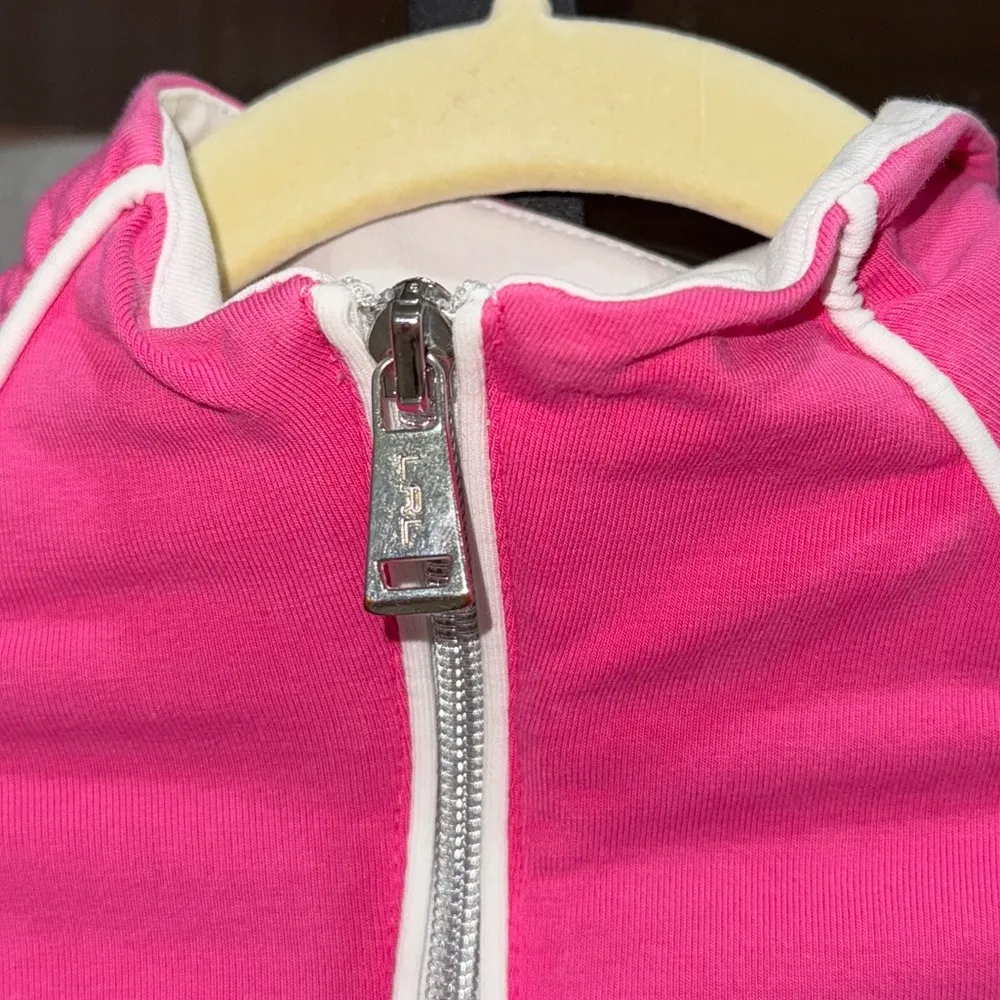 Vintage Y2K Lauren Ralph Lauren Active RL hot pink Zip-Up Jacket contrast neon - Image 6