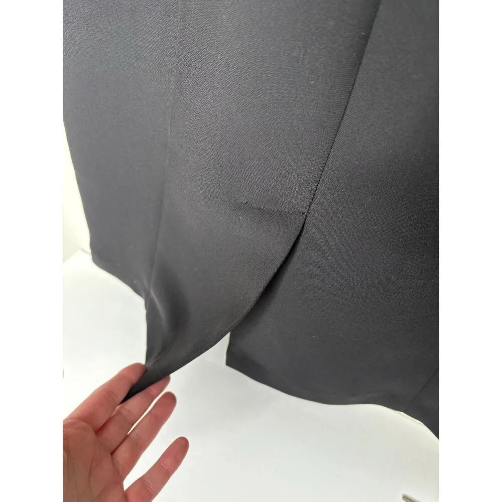 JAX Black Sheath Dress Womens Size 8 Black Scalloped Neck Cap Sleeve Lined - Image 6