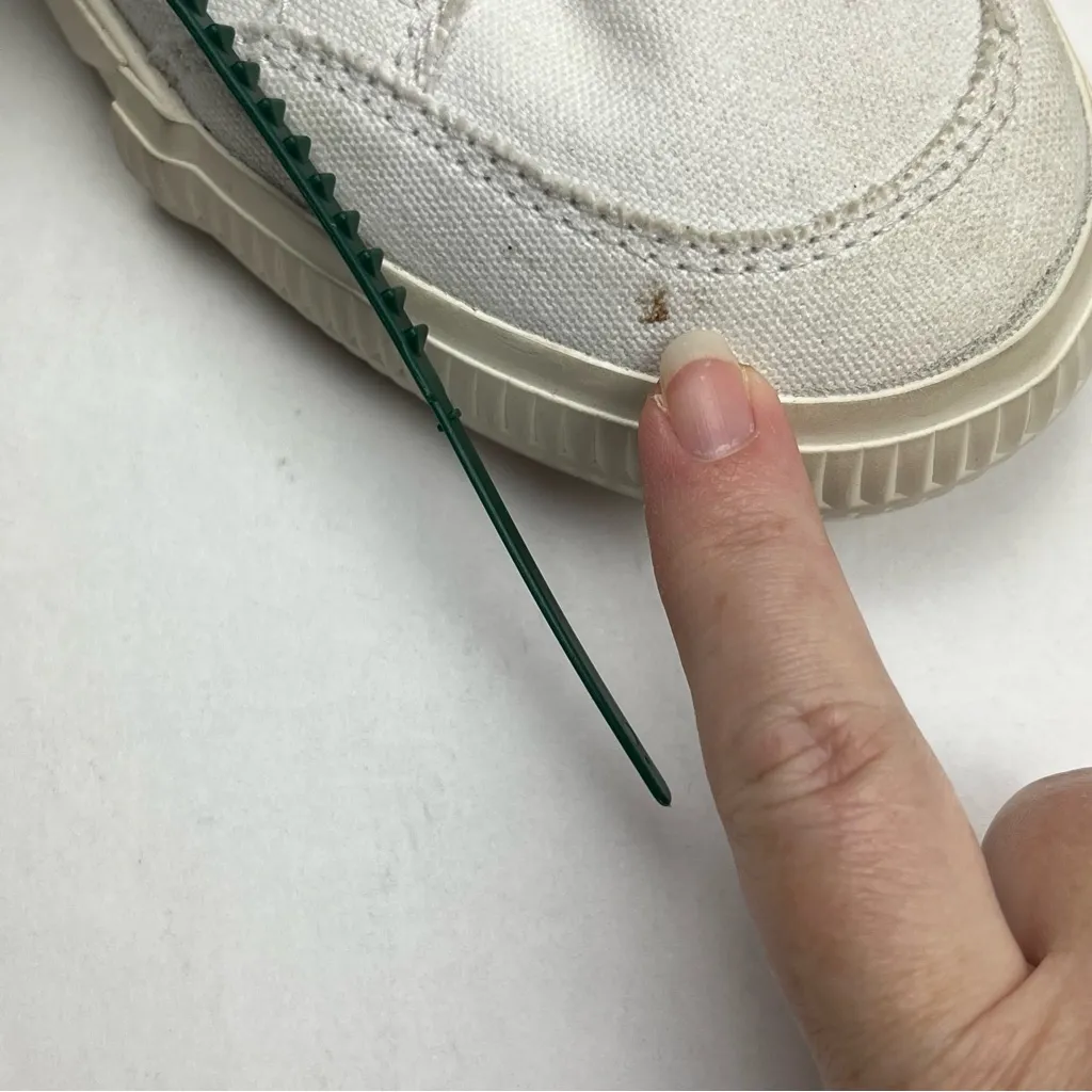 Off-White Low‎ Vulcanized Canvas White Sneaker Shoe Women SZ 36 US 6 NEW *FLAW - Image 9