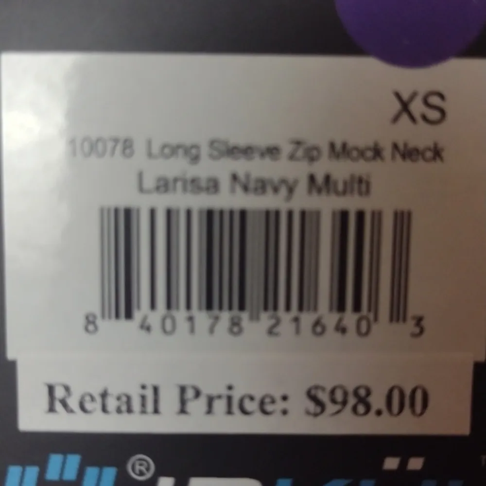 IBKUL long sleeve 1/4 zip mock neck Larisa navy golf top size XS Green - Image 3