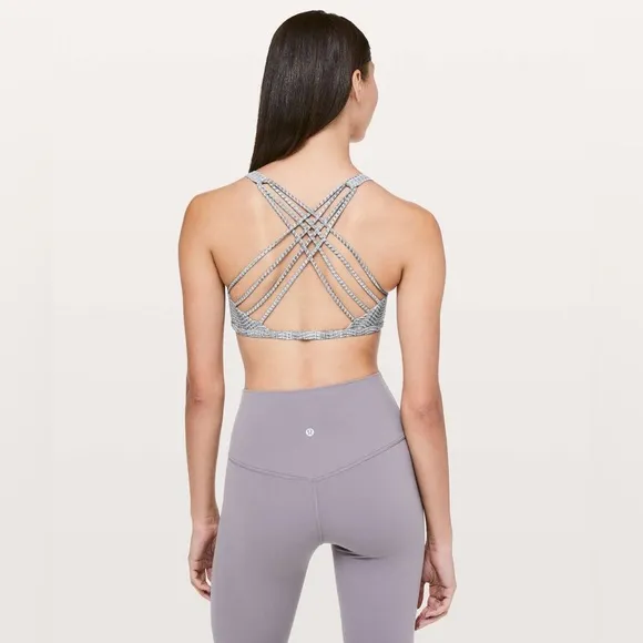 Lululemon Free to Be Bra - Frozen Vista Alpine White Multi - 4 - Image 2