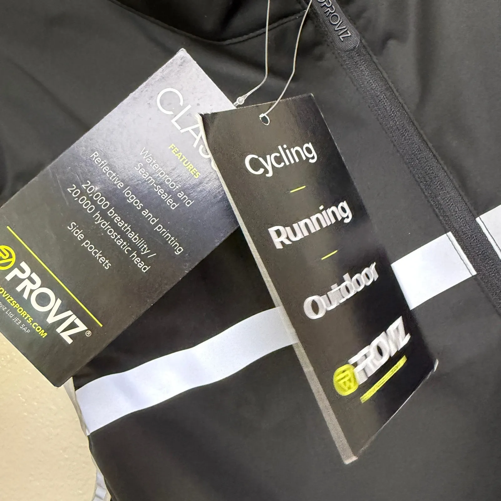Proviz Classic Cycling Gilet Mens XL Black Full Zip Outdoors Bike Reflective NWT - Image 8
