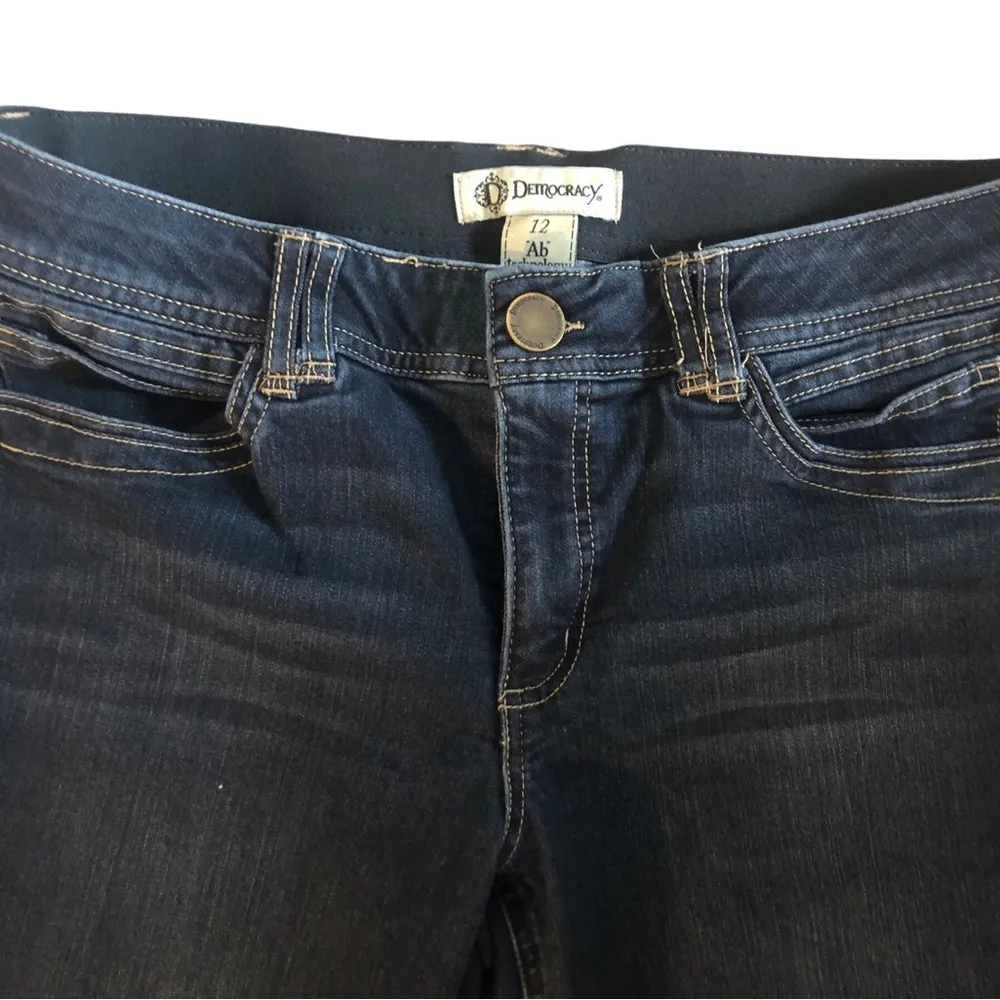 Ab’Solution Denim Booty Lift Jegging Size 12” Ankle Dark Stretch - Image 3