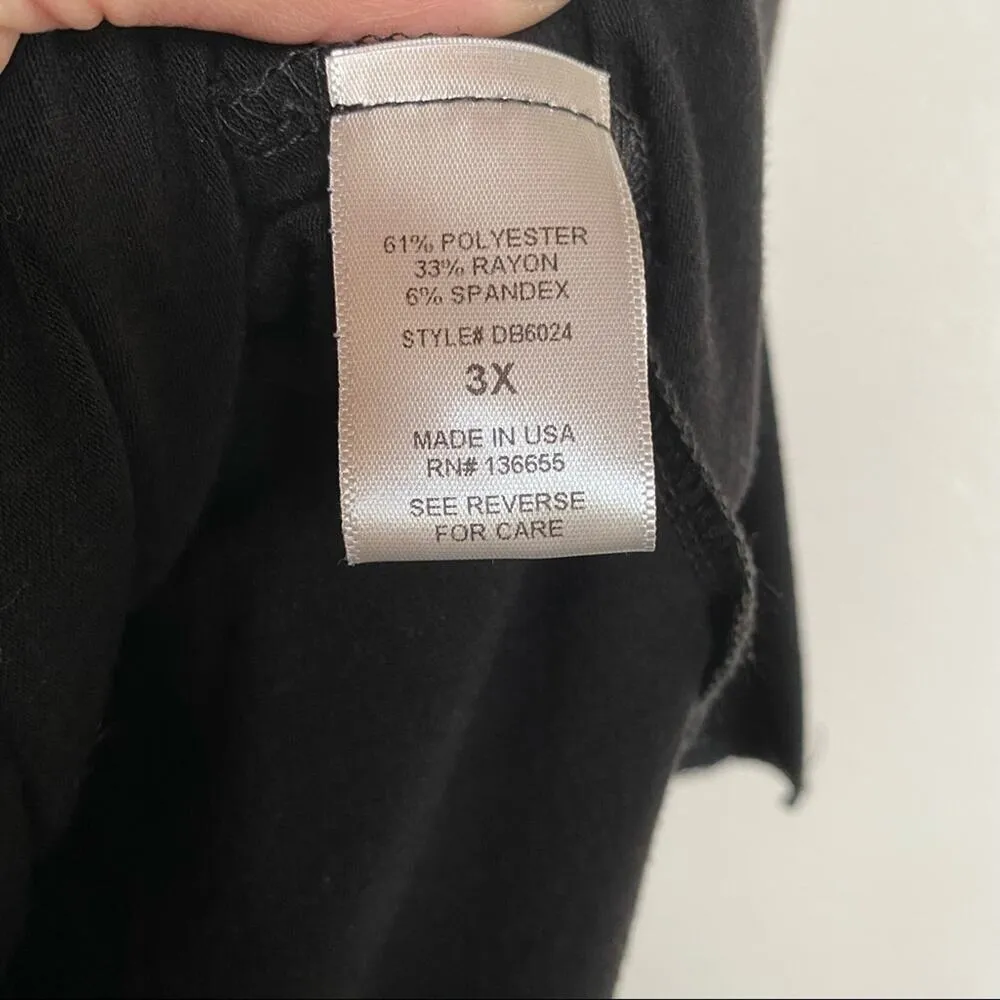 West Kei Long Sleeve Knit Midi Dress Black Size 3X - Image 7