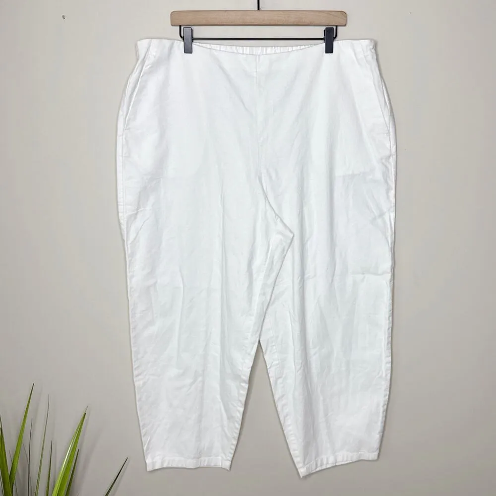Eileen Fisher Organic Cotton Hemp Lantern Ankle Pant Size 1X Easy Fit Minimalist - Image 3