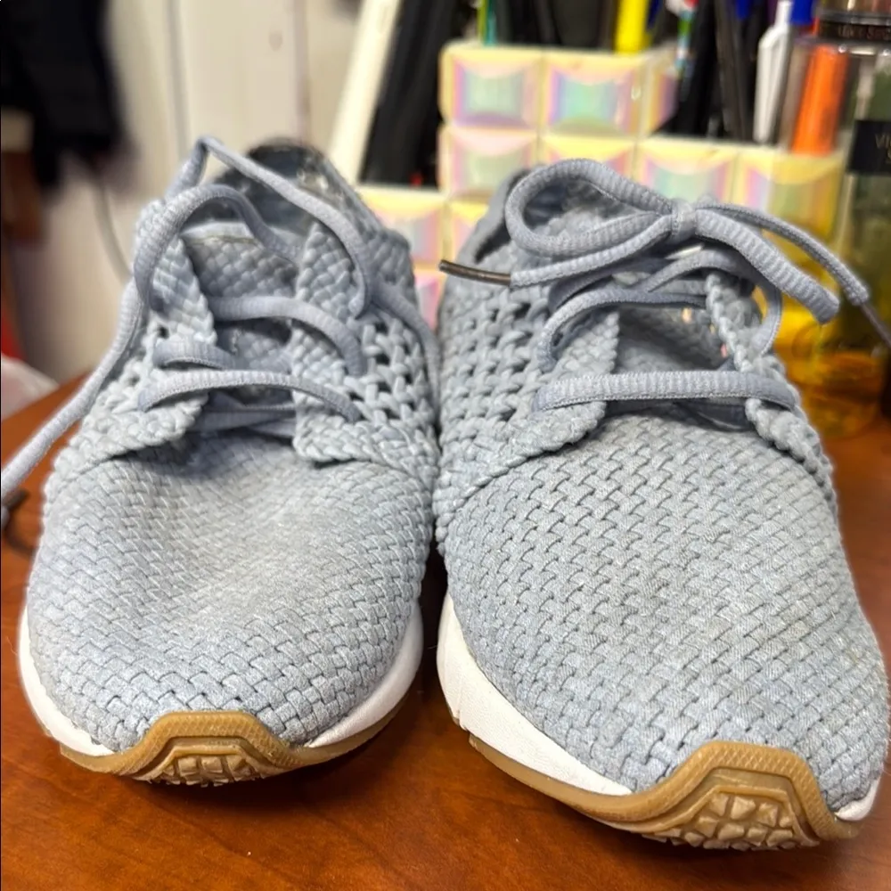 Light Blue Woven Sneakers - Image 4