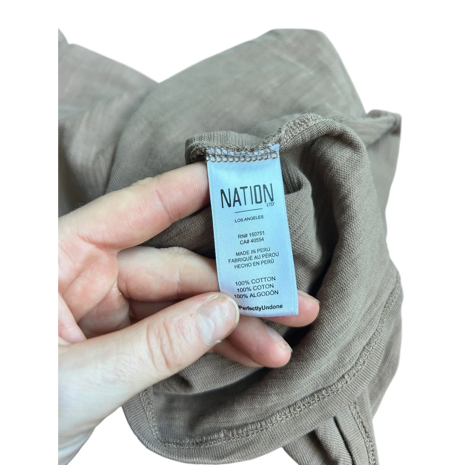 Nation LTD Krista Top Brown Tan Puffed Sleeve Crew Neck Long Sleeve Knit XS - Image 7