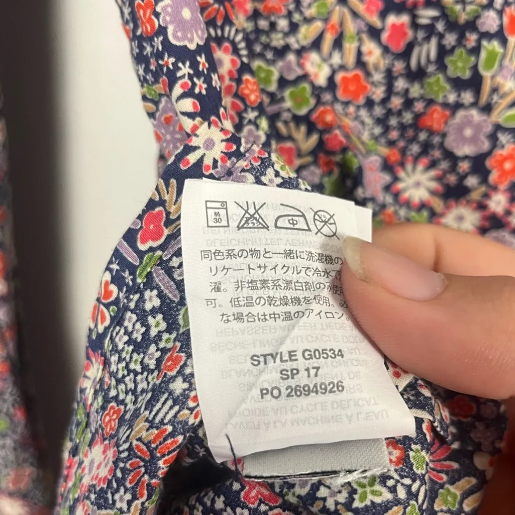 J. Crew Perfect Shirt in Liberty Kayoko Floral Size 4 - Image 7