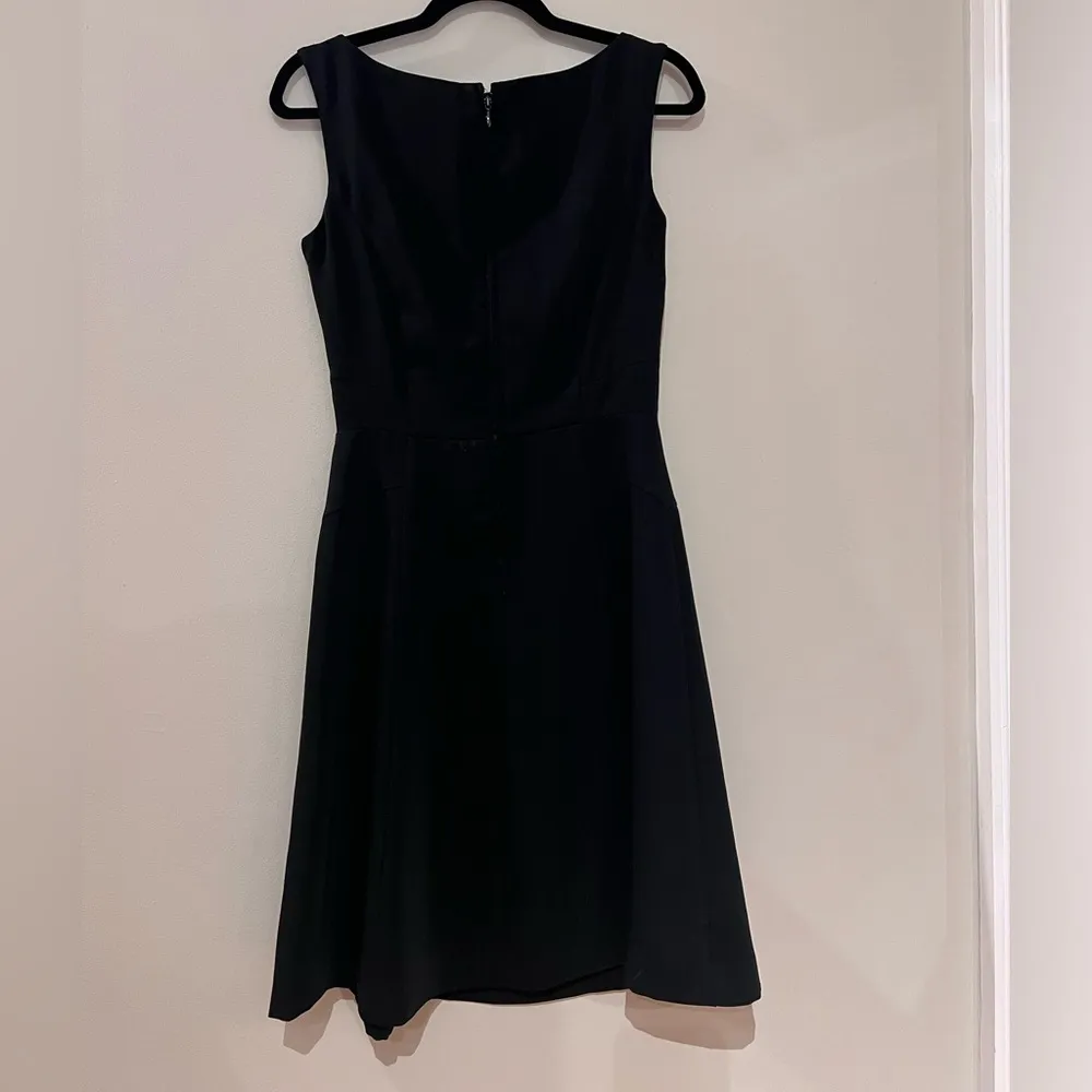 H&M Black Mini Dress with Flared Skirt Size 6 - Image 2