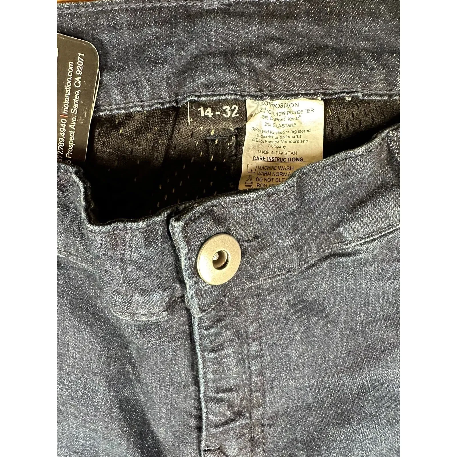 Moto Nation Apparel‎ Woman's Fuego Aramid Jeans Size 14 x 32 Blue - Image 3