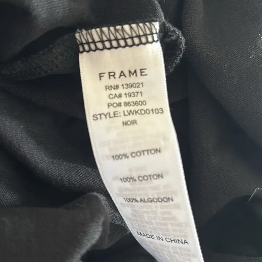 FRAME Puff Sleeve Mini Black Dress Size XXS - Image 4