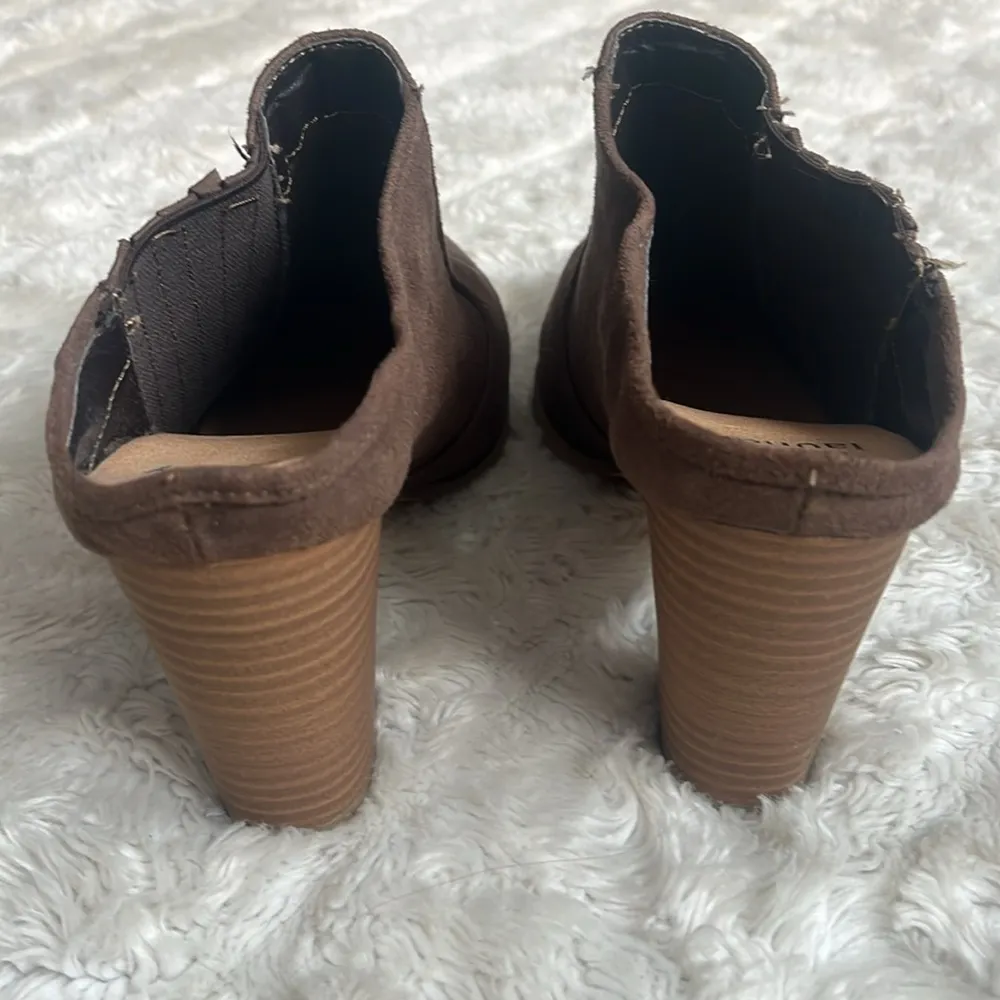 Hippie Laundry Women's Brown Maxie Western Chunky Heel Slip On Mules Size 9 M - Image 5