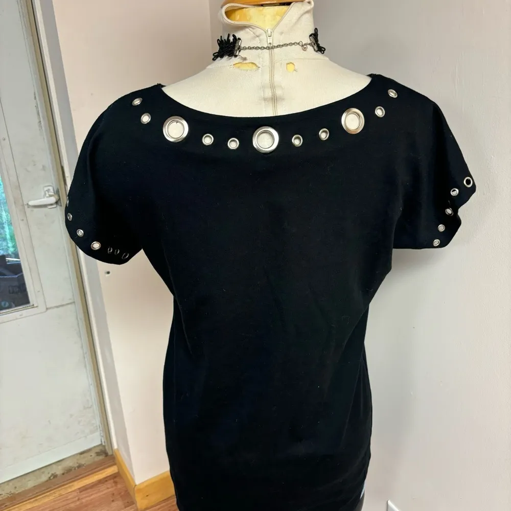 Y2K Charlotte Russe Grunge Heavy Metal T-shirt Dress size S - Image 5