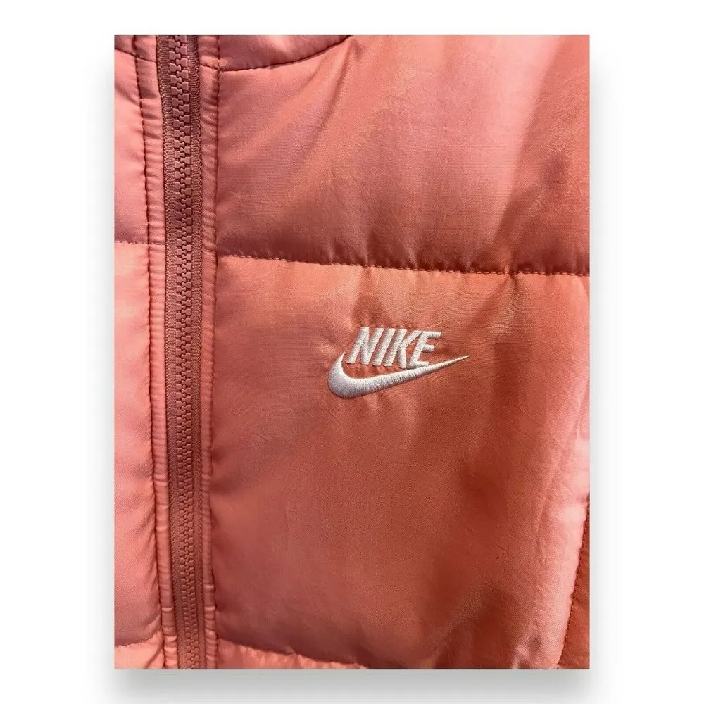 Nike Sportswear Classic Women Sz XL Puffer Pink Vest Therma-FIT Oversized - Image 5