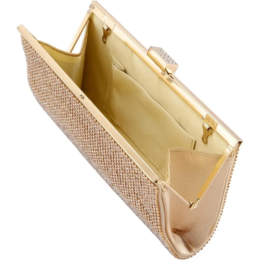 ⚡ Women's Detachable Chain Sparkly Glitter Crossbody Shoulder Gold Bag - Image 6