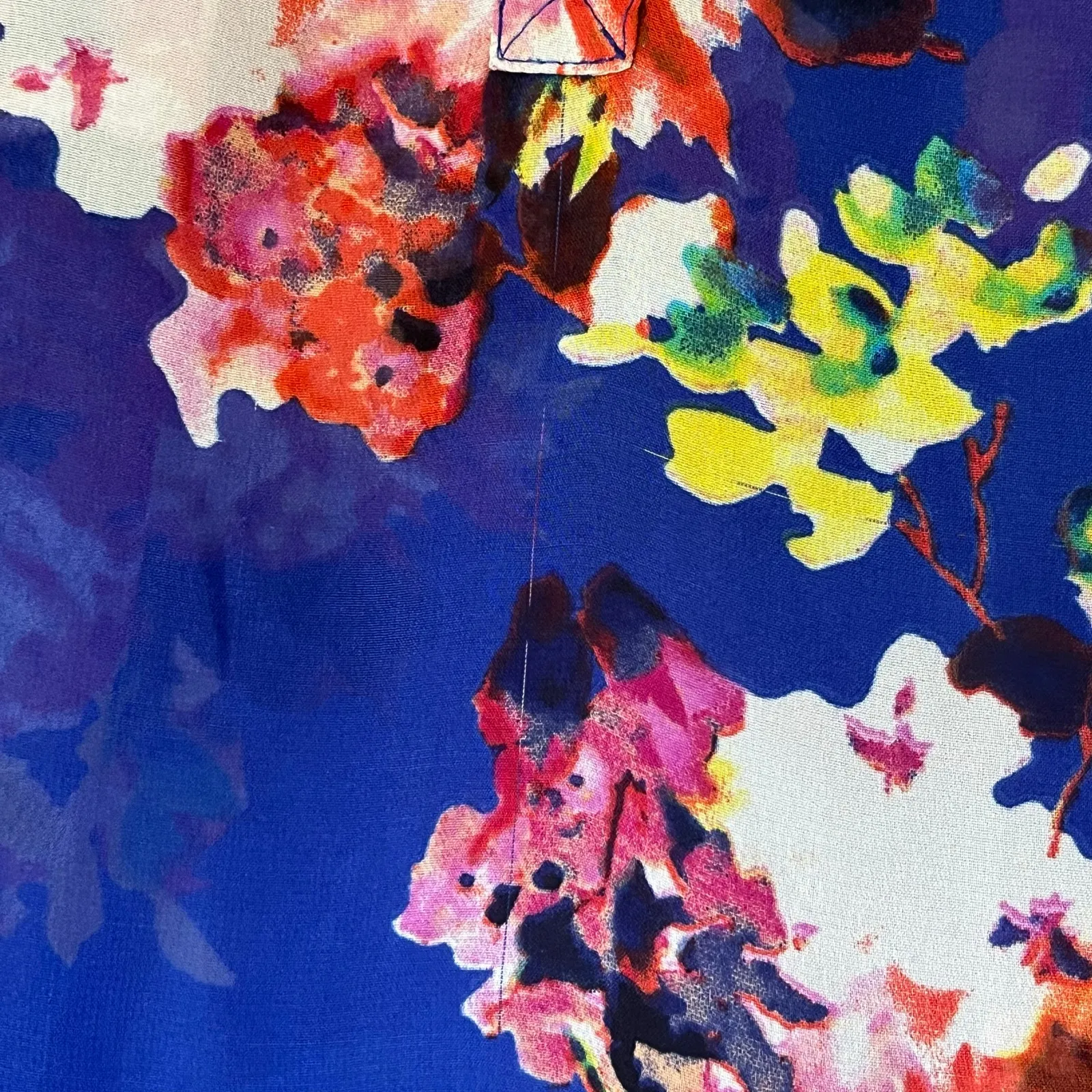 Daniel Rainn Blue Floral Sheer Tank Top Size Large - Image 7