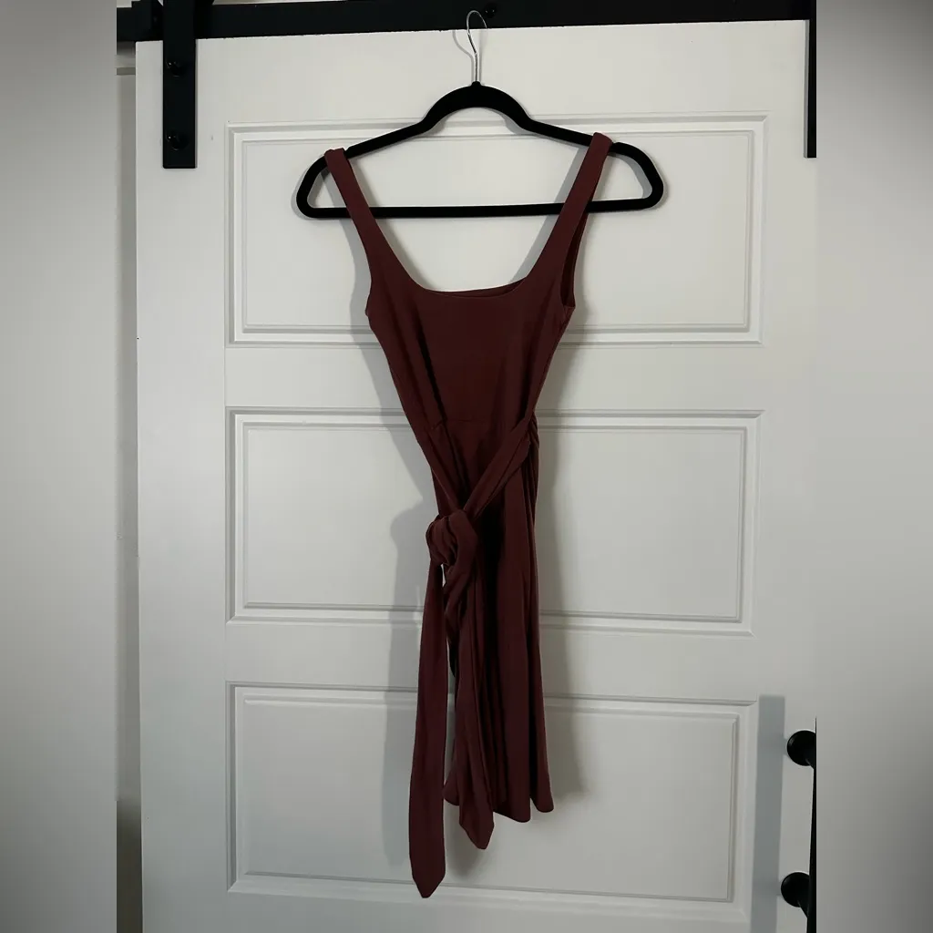 Aritzia Brown Saturn Mini Dress - Image 4