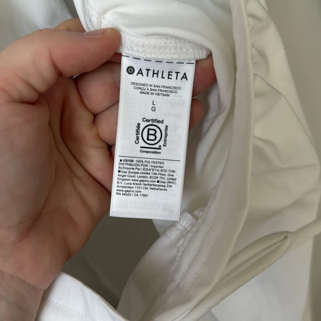 Athleta White Drift Mid Rise Poplin Bermuda Short - Image 8