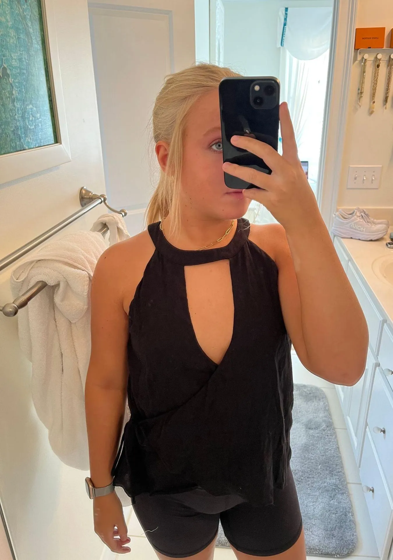 Black Cutout Tank - Image 3