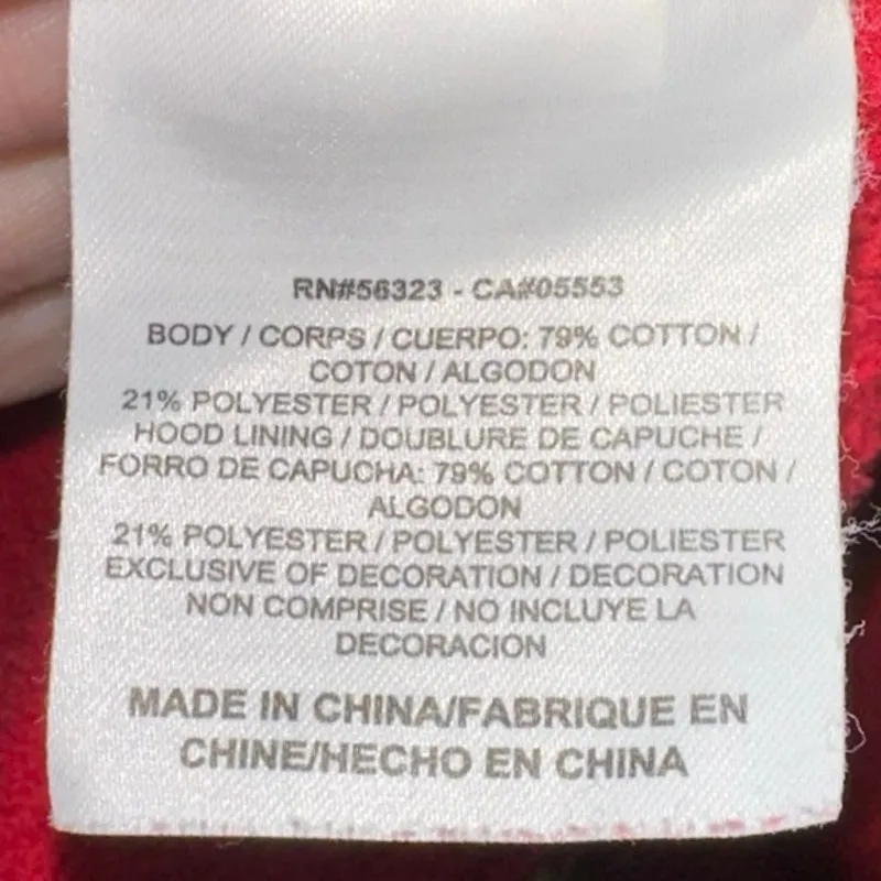 Nike Red Full Zip Hoodie Sweatshirt Athletic Streetwear - Image 6