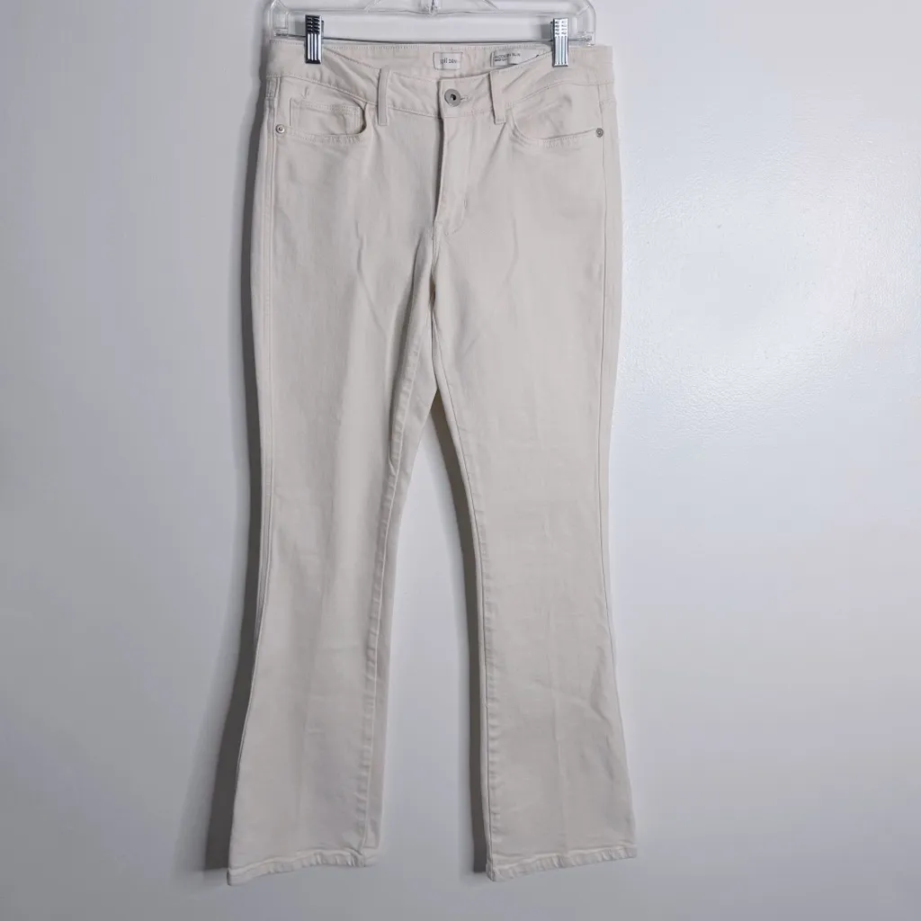 J. Jill Cream Modern Slim Bootcut Jean Size 6 Casual Comfort Stretch Minimalist - Image 2