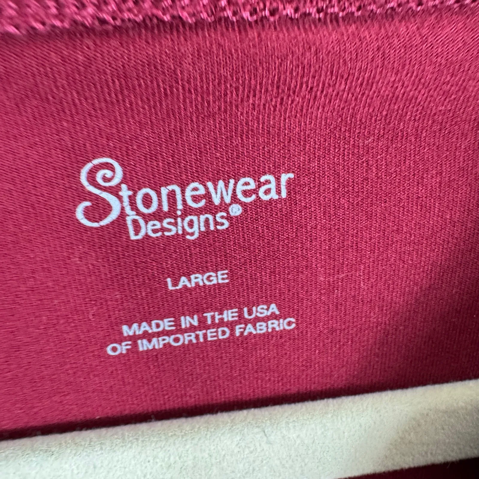 Stonewear Designs Red Long Sleeve Stretchy V - Image 6