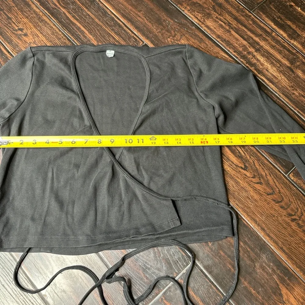 Wrap too heavy ribbed cotton shirt casual dance coastal California - Image 3