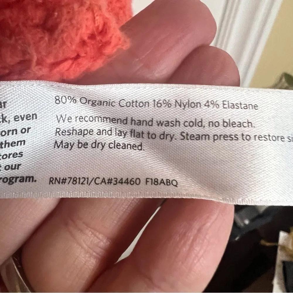 Eileen Fisher Large Cherry Red Lowry Italian Yarn Sweater Organic Cotton Knit - Image 8