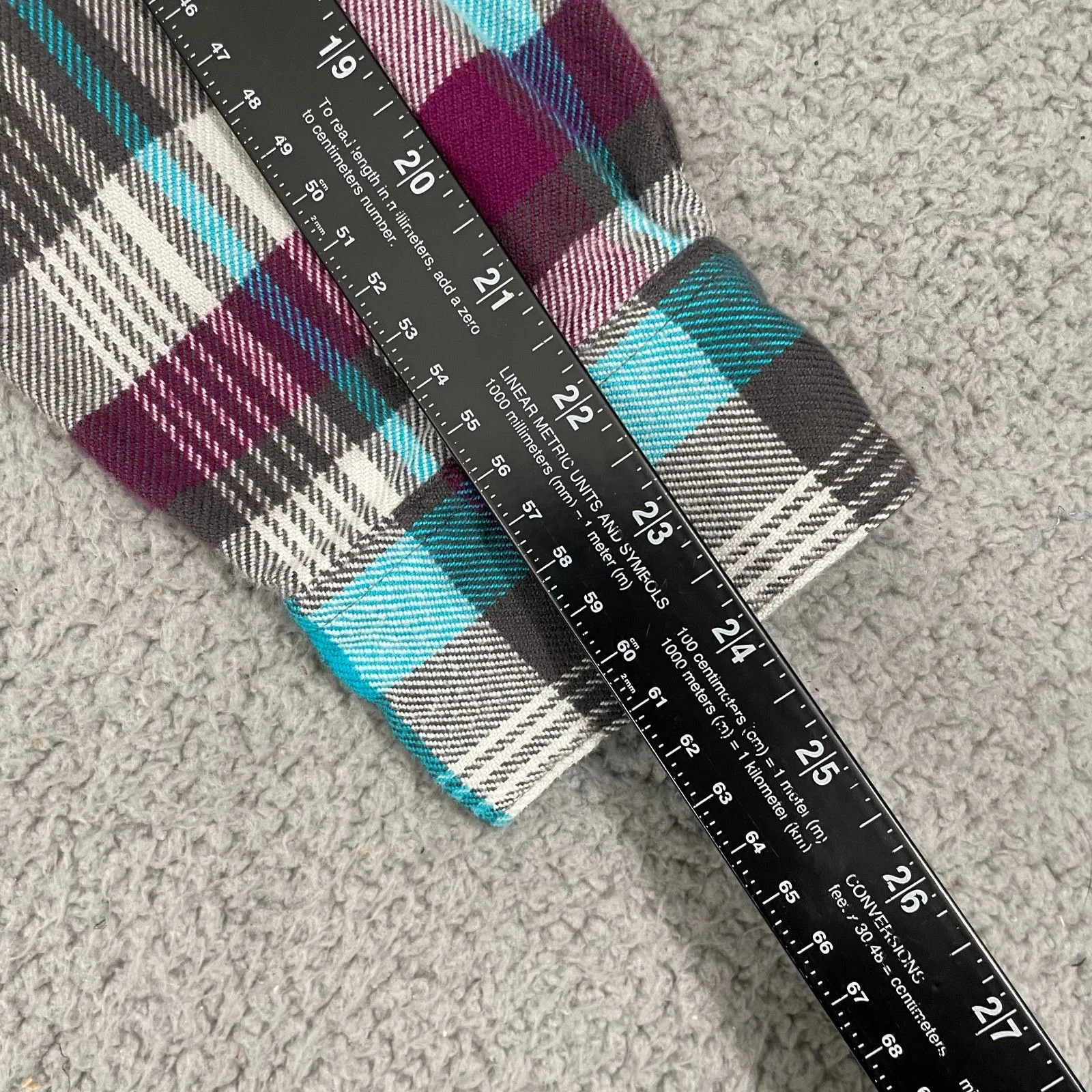 Patagonia Fjord Flannel Women 8 Bay Laurel Forge Grey Outdoor Hiking Long Sleeve - Image 8