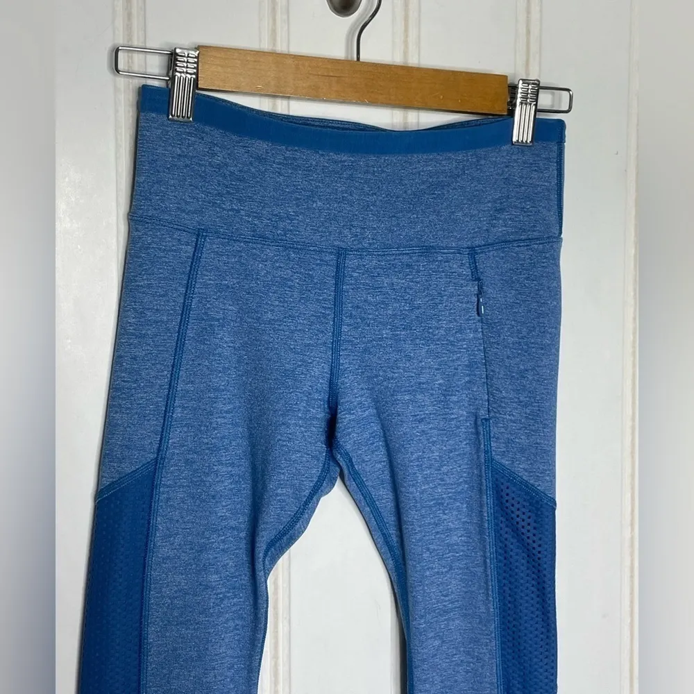 Lorna Jane Cropped Blue Leggings 400 - Image 4