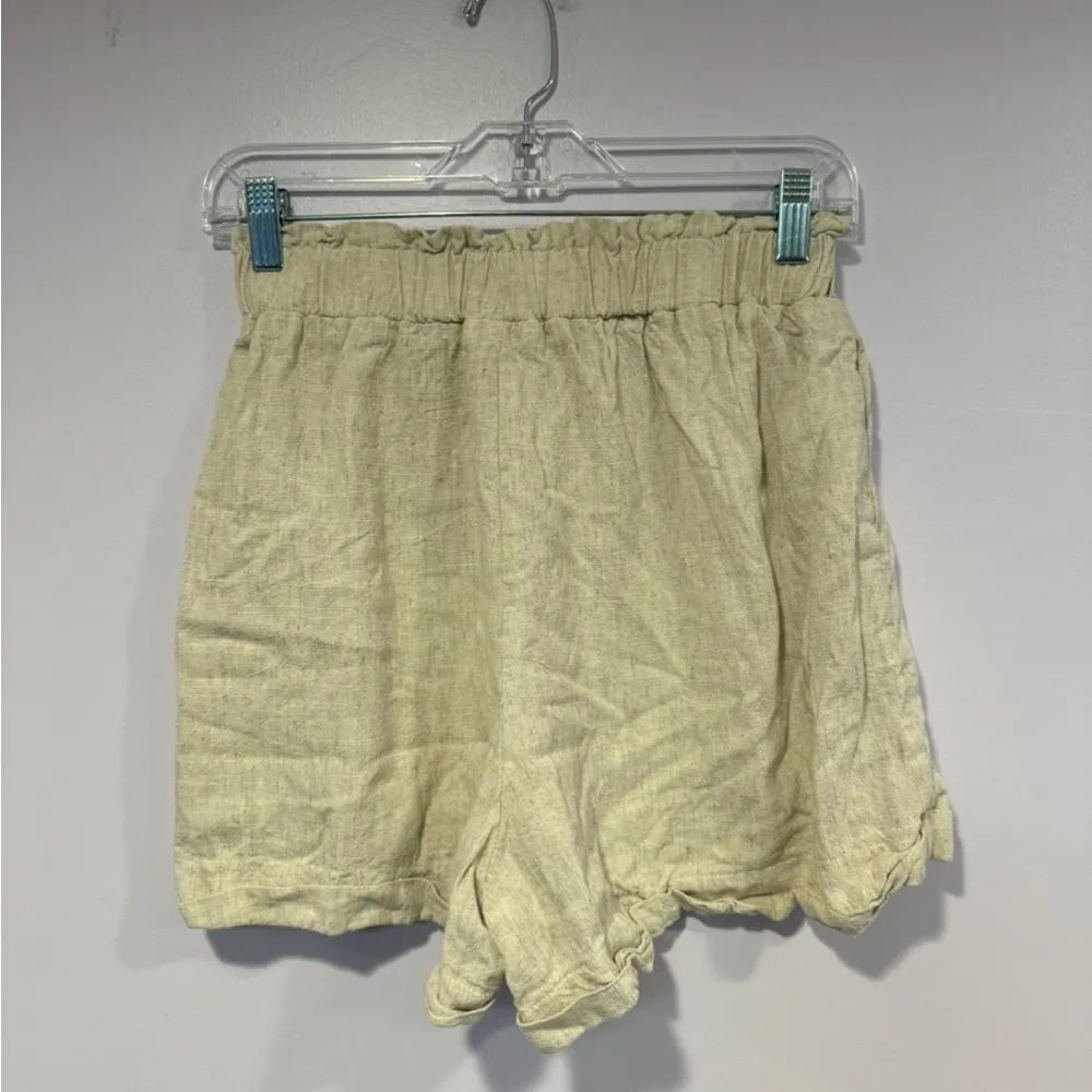Hyfve cream tan linen type‎ shorts - Image 3