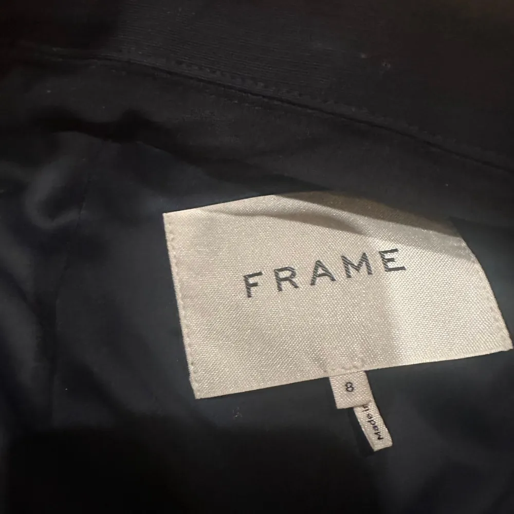 Frame Double Breasted Contrast Pipe Slit Sleeve Suit Jacket Size 8 Sewing Needed - Image 4