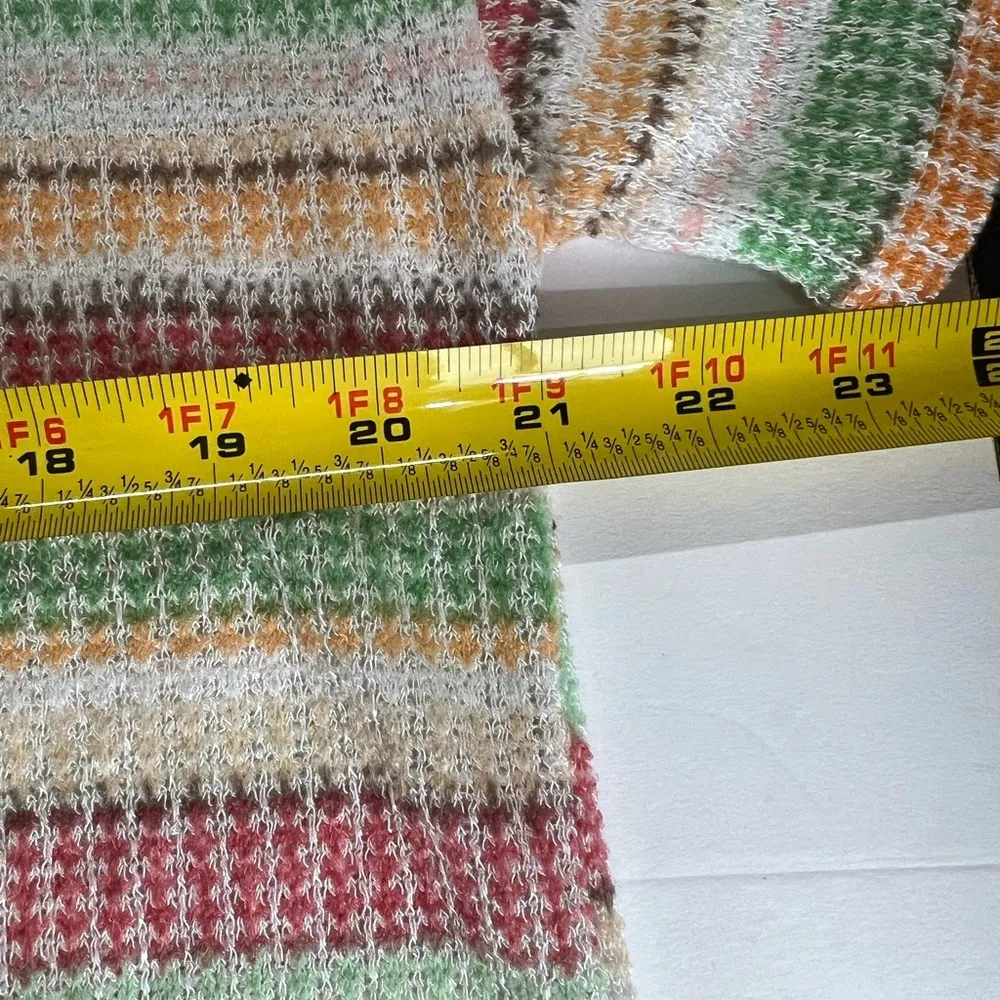 Haptics Holly Harper striped knit top colorful M rayon lightweight casual Green Size M - Image 6