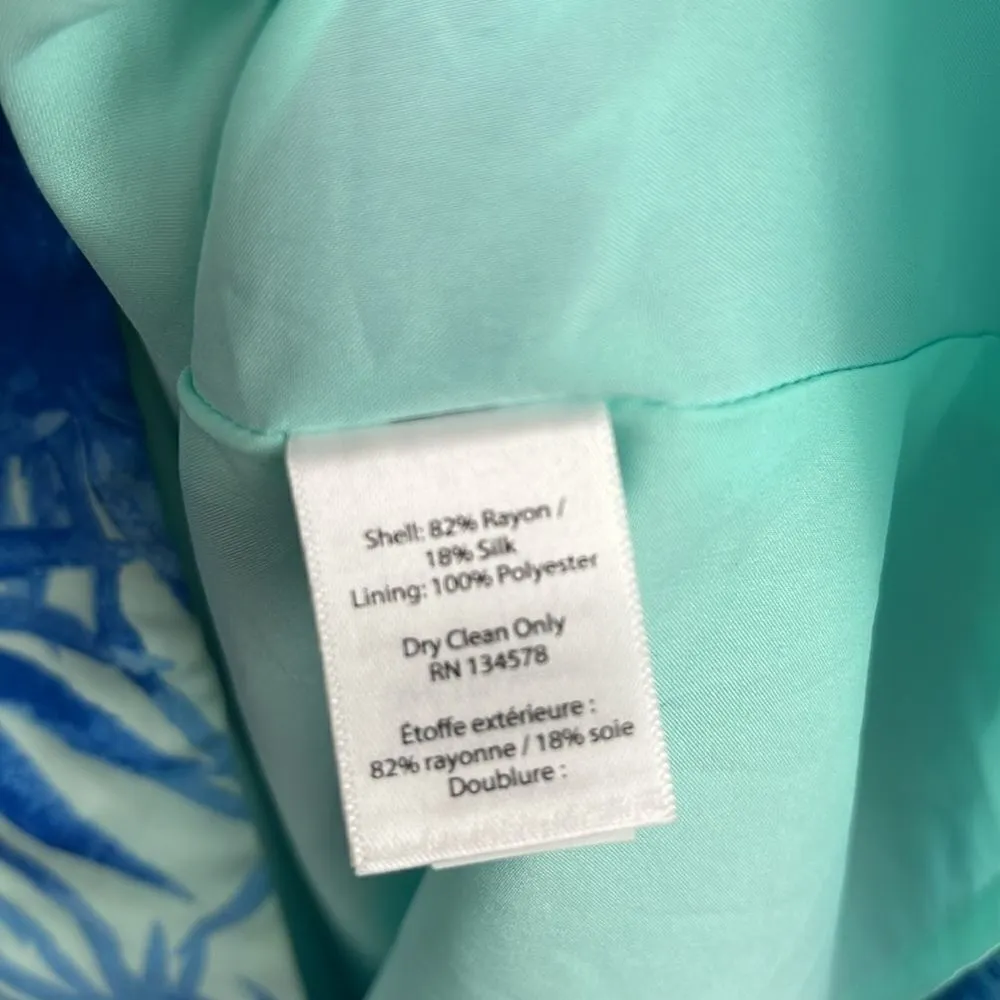 Vineyard Vines electric palm one shoulder hi-low dress - Image 4