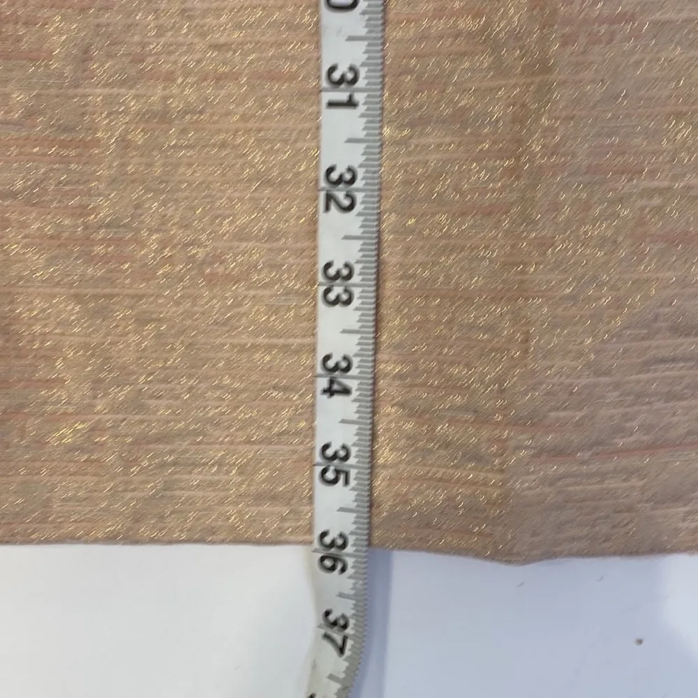 Kate Spade Della All That Glitters Dress Blush/Gold Midi Sheath Metallic Sz 2 - Image 12