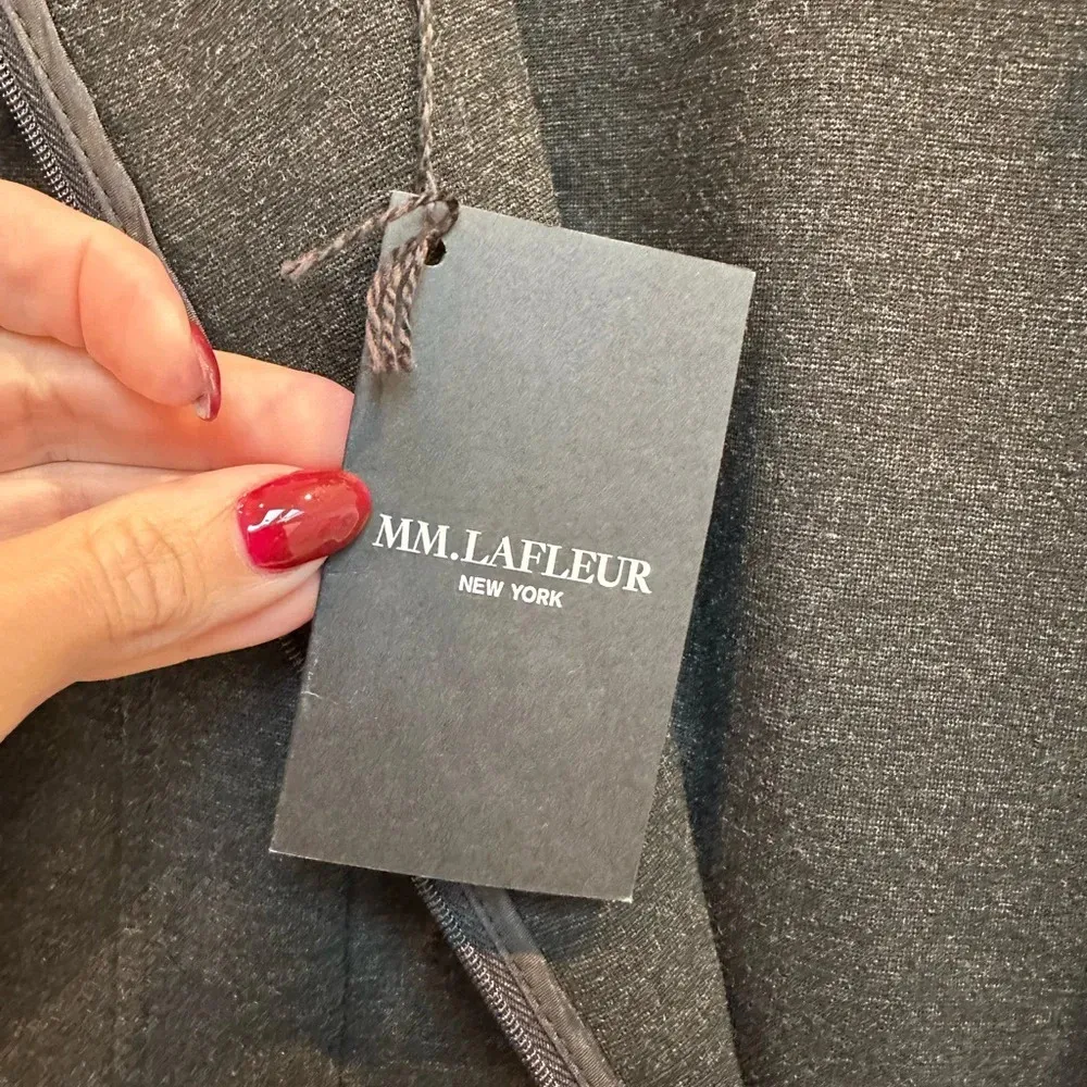 M.M.LaFleur The Lydia Dress Textured Ponte Cinder Grey Knee Length Size 16 NWT - Image 5