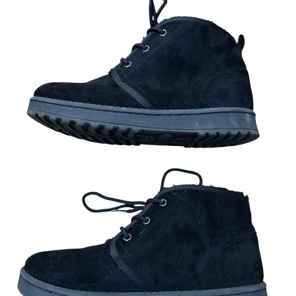 Kohls SO Sophia Black Fur lined Suede Boots - Image 2