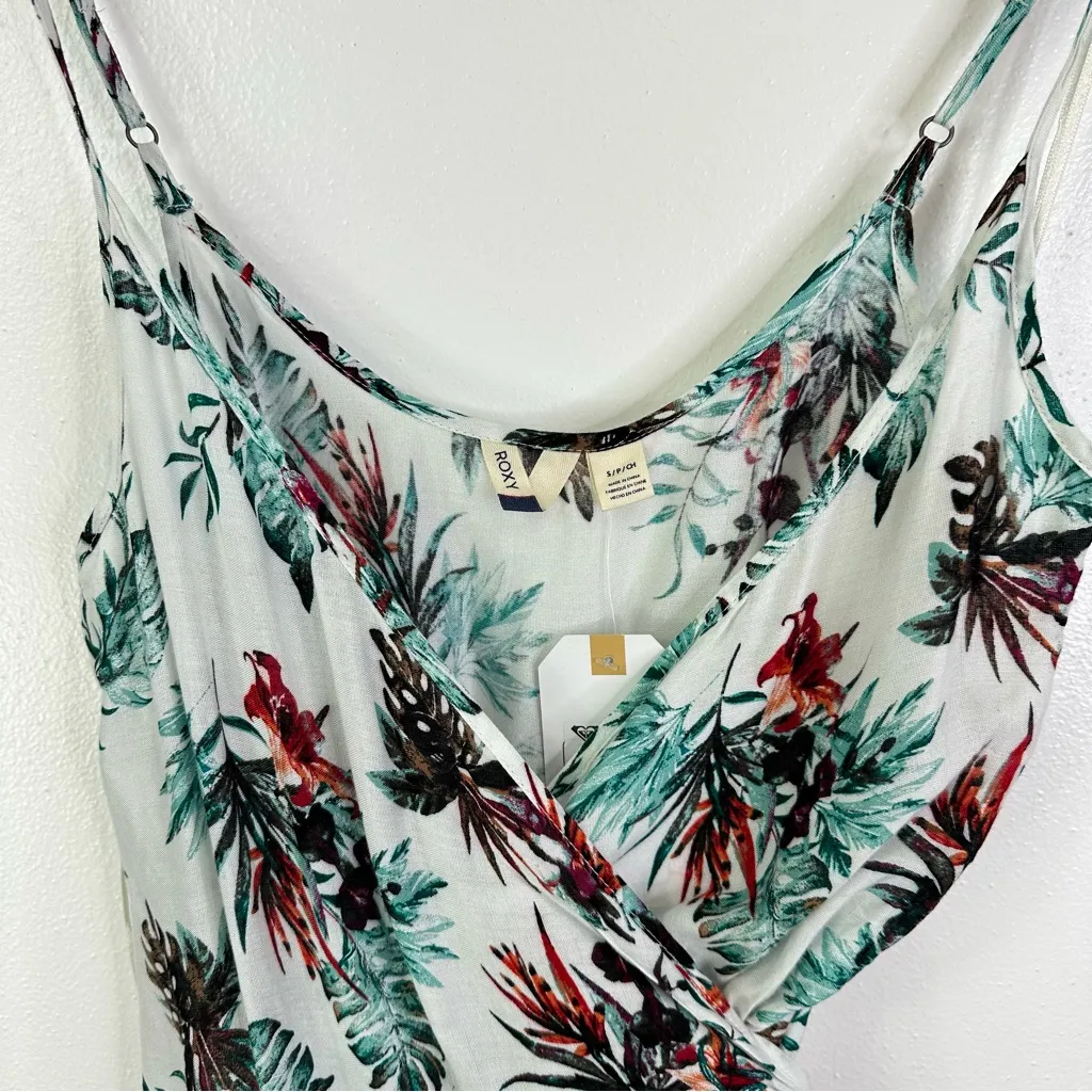 Roxy Drifting Current Foliage Print Wrap Dress‎ S - Image 3