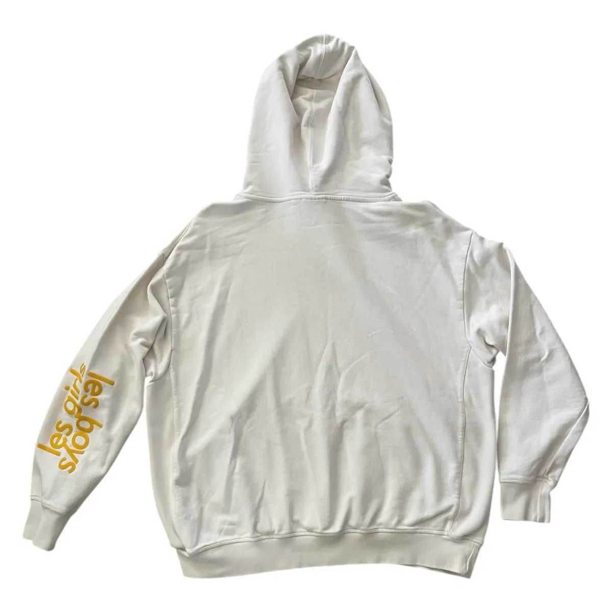 Les Girls Les Boys Hoodie Sweatpants Tracksuit Set Logo Unisex Adult Size S/M Yellow - Image 3