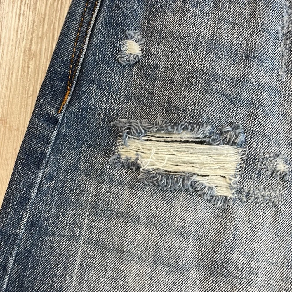 Altar’d State Distressed Button Fly Raw Hem Denim Jean Mini Skirt Size XS - Image 2