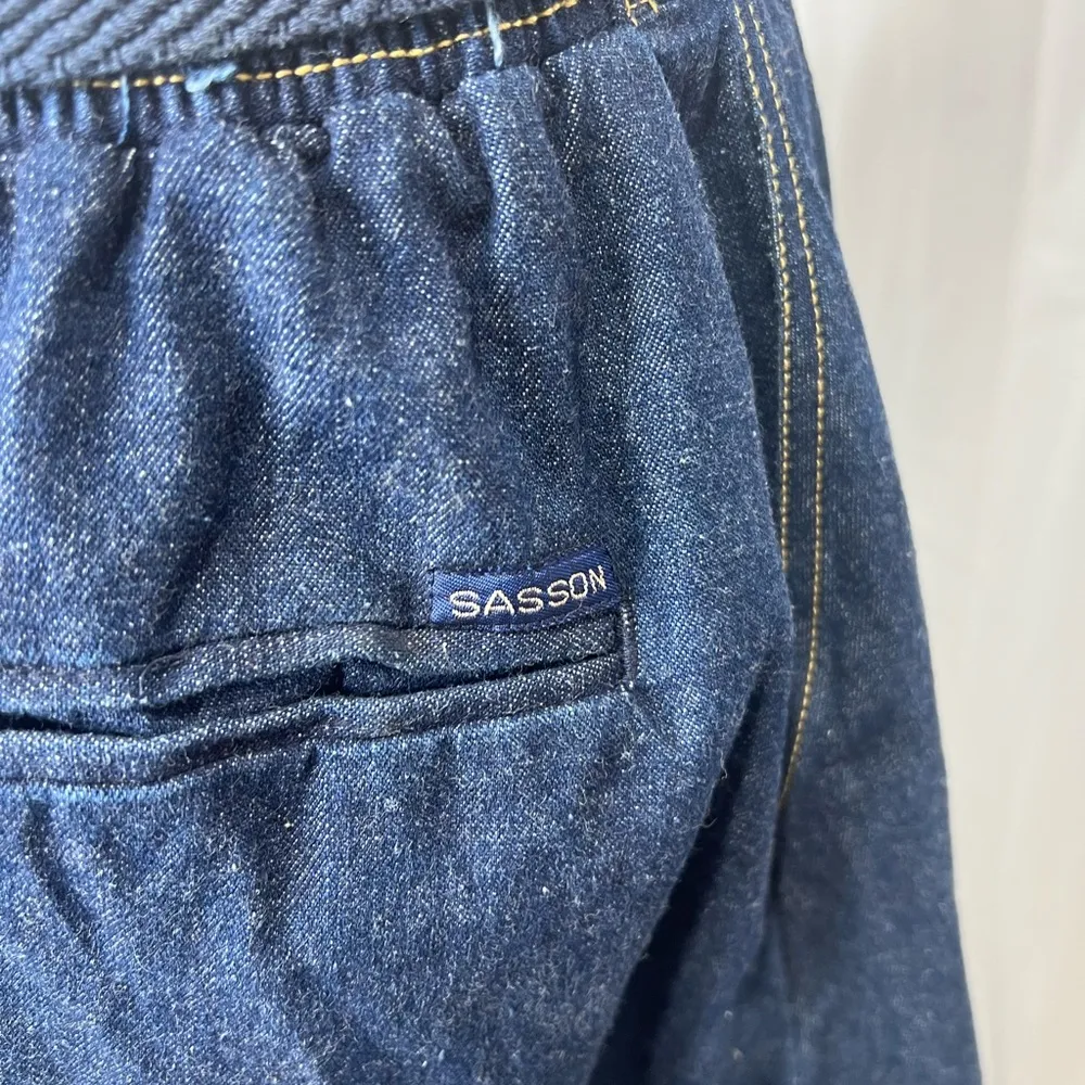 Sasson mid length dark wash skirt size 34 Blue - Image 3