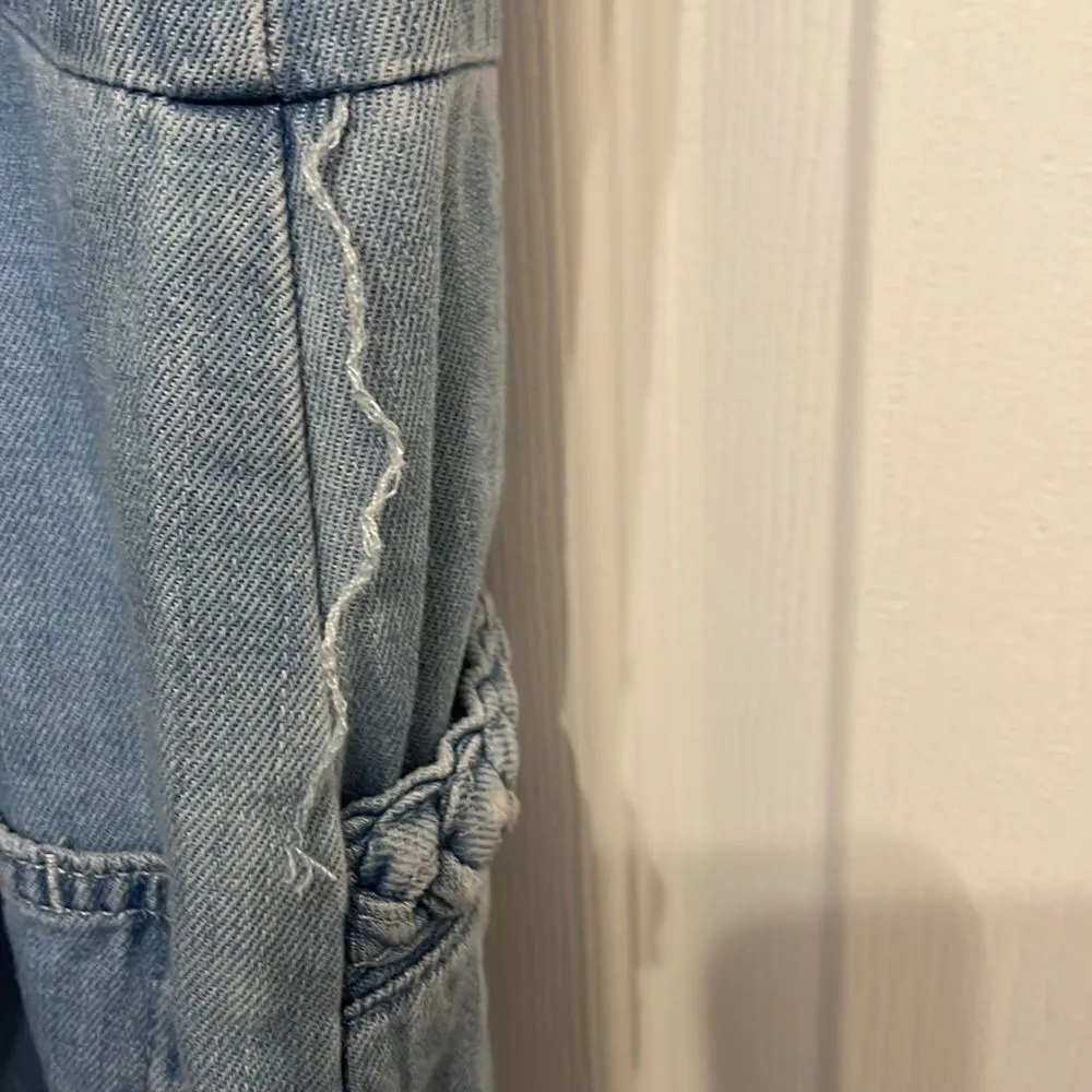 Anthropologie Paige Celia Braided Detail Denim Crop Jumpsuit in Santa Monica NWT - Image 8