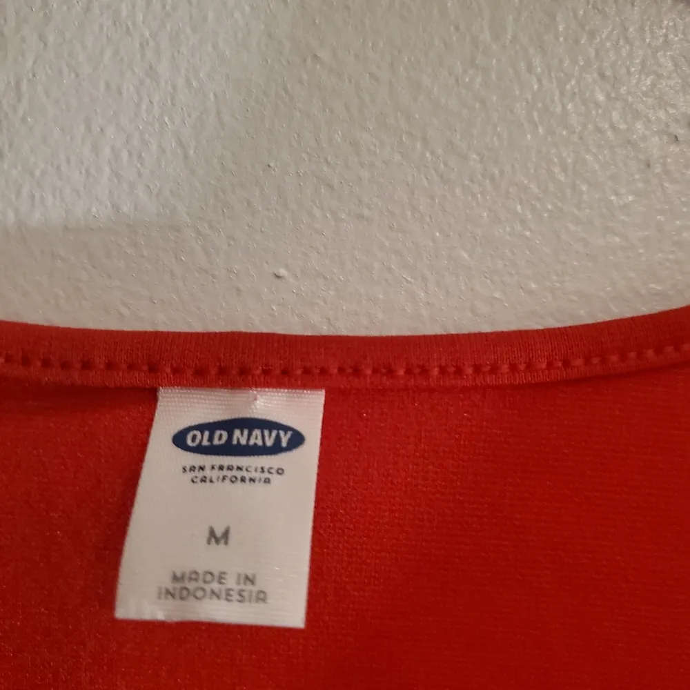 🔥SALE🔥Old Navy Womens Red V Neck Longsleeve Dress M - Image 3