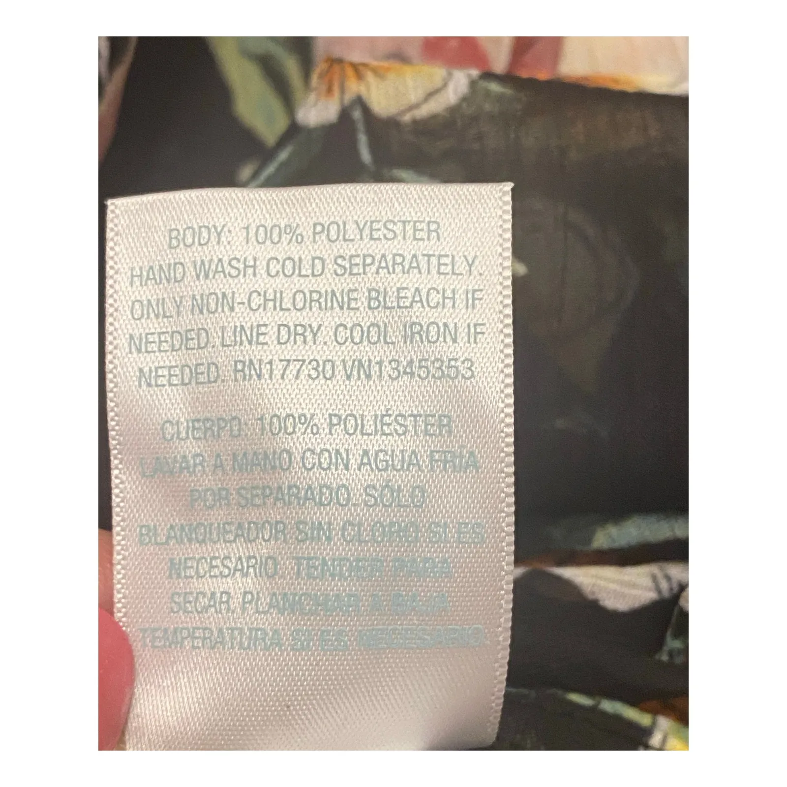 Kona Sol‎ Tropical Floral Black Swim Cover-Up Tassle Webbed Back XL Beach Resort - Image 10