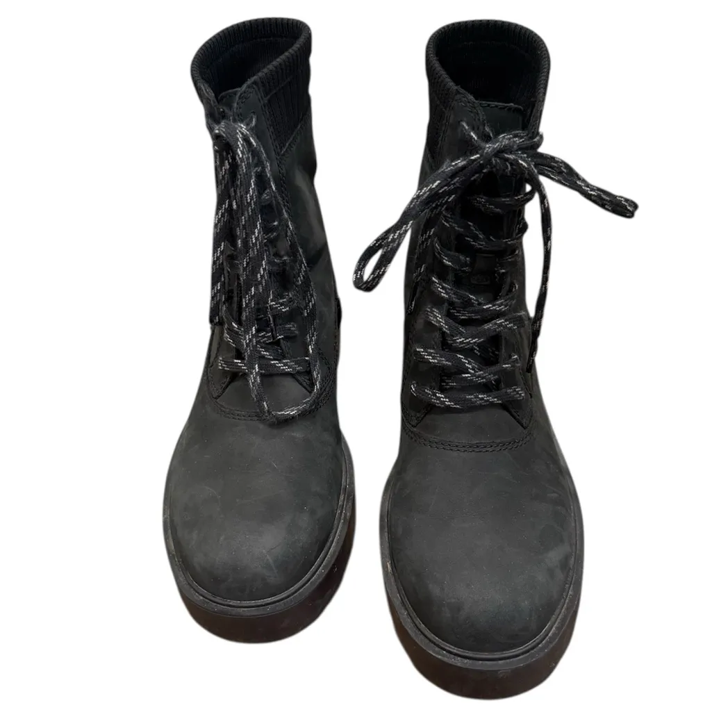 Ugg Womens Black Ballard Lace Up Boot Size 8 - Image 4